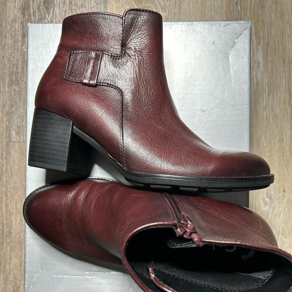 Gabor burgundy leather boot with heal. Size 3 1/2 UK which is a 6 US - Picture 2 of 7